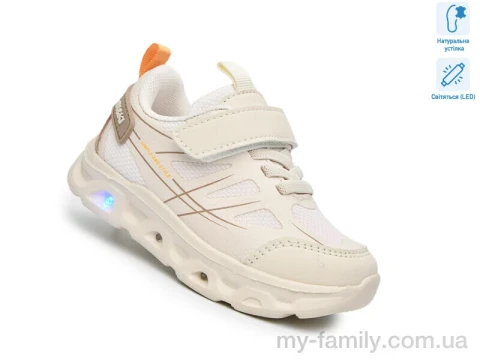 Кросівки штучна шкіра-текстиль бежевий діти хлопчик, Кросівки оптом