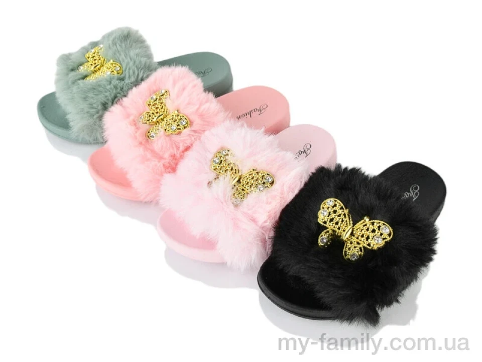 Капці штучне хутро мікс діти дівчинка, Капці оптом