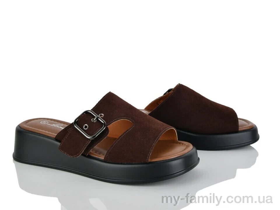 Шльопанці штучна замша коричневий жінки -, Жіночі шльопанці оптом