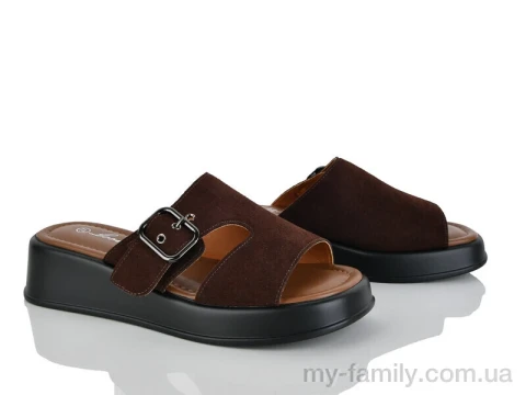 Шльопанці штучна замша коричневий жінки -, Жіночі шльопанці оптом