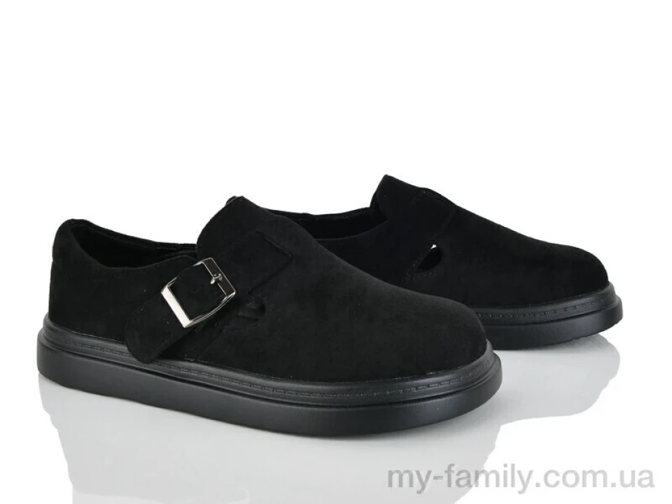 Туфлі штучна замша чорний жінки -, Туфлі жіночі оптом